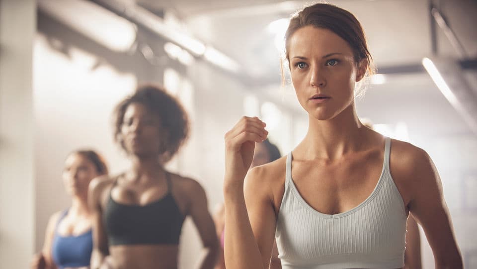 Boxing class at Elevated Fitness